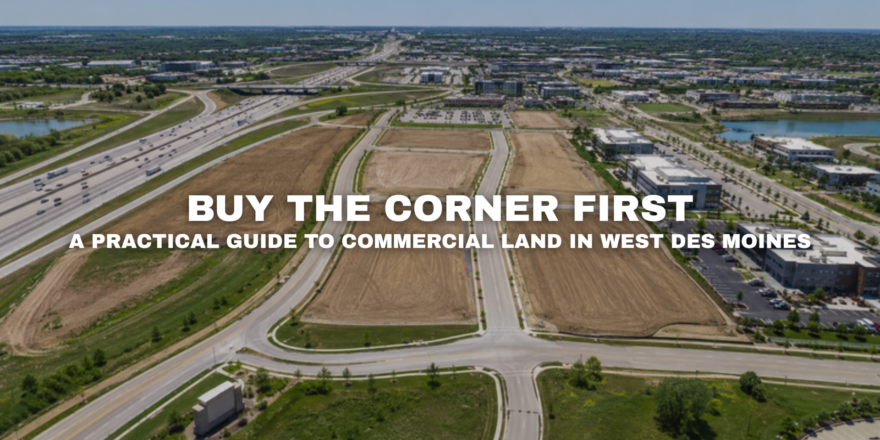 Commercial land for sale West Des Moines parcels at Pavilion Park along I-80